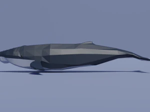 cartoon humpback whale 3D Model