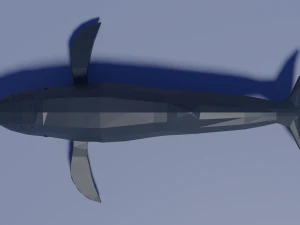 cartoon humpback whale 3D Model