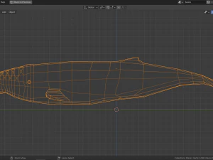 cartoon humpback whale 3D Model