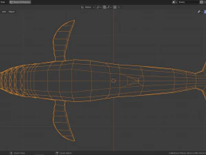 cartoon humpback whale 3D Model