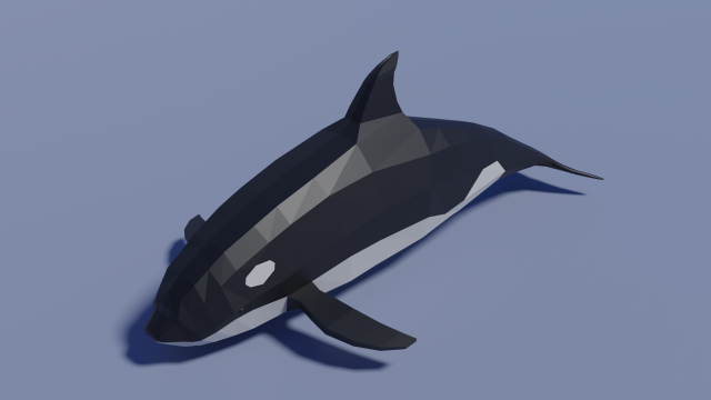 cartoon killer whale 3Dモデル .c4d .max .obj .3ds .fbx .stl .blend 