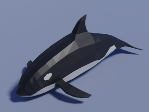cartoon killer whale 3D Model