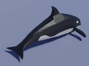cartoon killer whale 3Dモデル