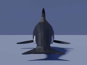 cartoon killer whale 3Dモデル