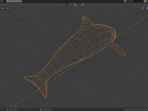 cartoon killer whale 3D Model