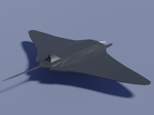 cartoon manta ray Model 3D