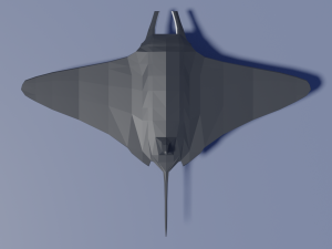 cartoon manta ray Model 3D