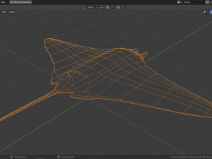 cartoon manta ray Model 3D