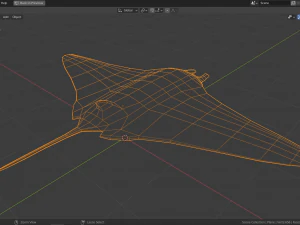 cartoon manta ray 3D Model