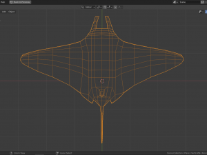 cartoon manta ray Model 3D