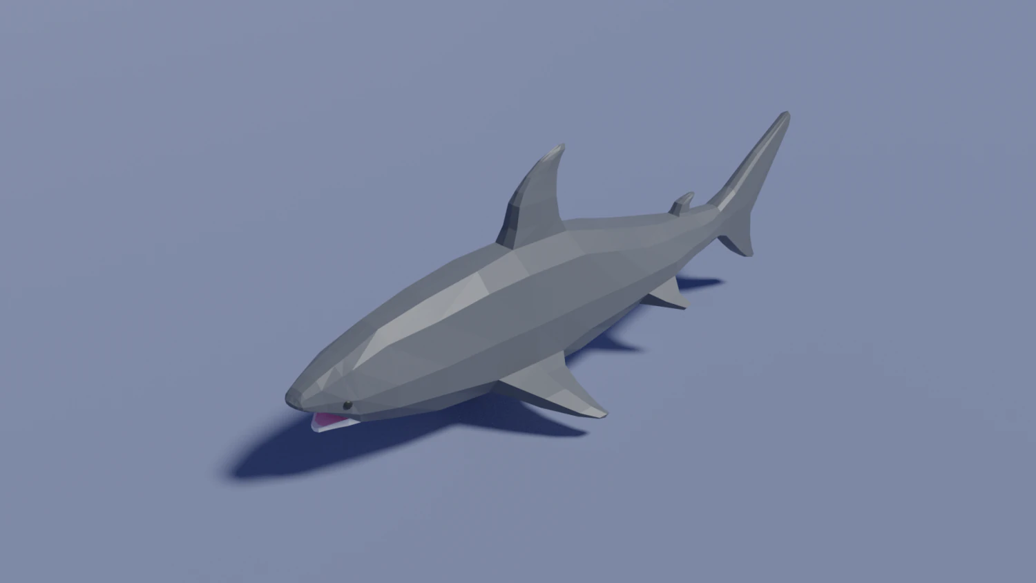 만화 상어 3D 모델 .c4d .max .obj .3ds .fbx .stl .blend 