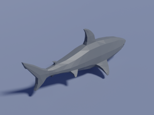 cartoon shark Modelo 3D