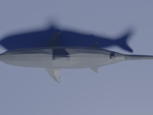 cartoon shark Modelo 3D