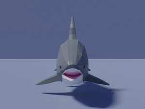 만화 상어 3D 모델