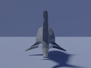 만화 상어 3D 모델