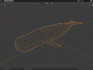 cartoon sperm whale 3D Модель