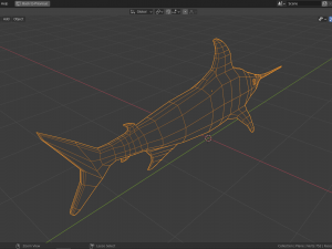 cartoon swordfish Model 3D