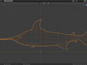 cartoon swordfish Model 3D