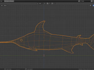 cartoon swordfish 3D Model