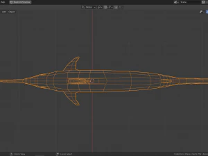 cartoon swordfish 3D Model