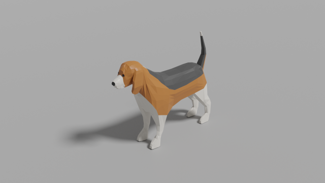 cartoon beagle 3D Model .c4d .max .obj .3ds .fbx .stl .blend 