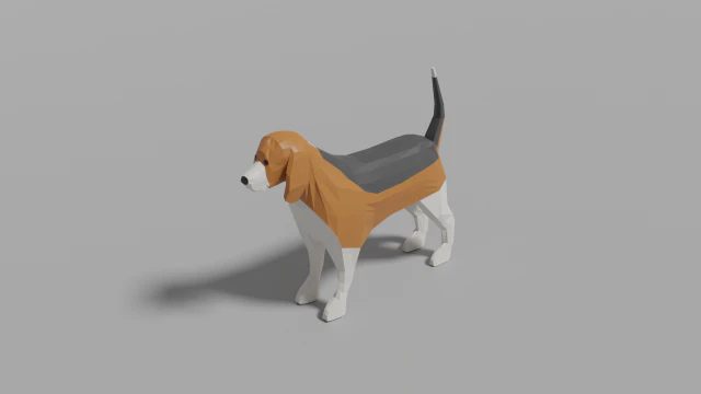 卡通小猎犬 3D 模型 .c4d .max .obj .3ds .fbx .stl .blend 