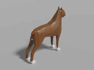cartoon boxer dog Modelo 3D