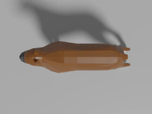 cartoon boxer dog 3D Model