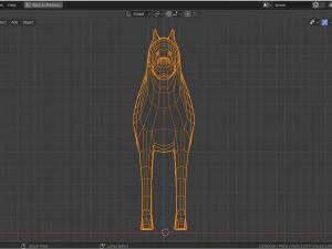 cartoon boxer dog 3D Model