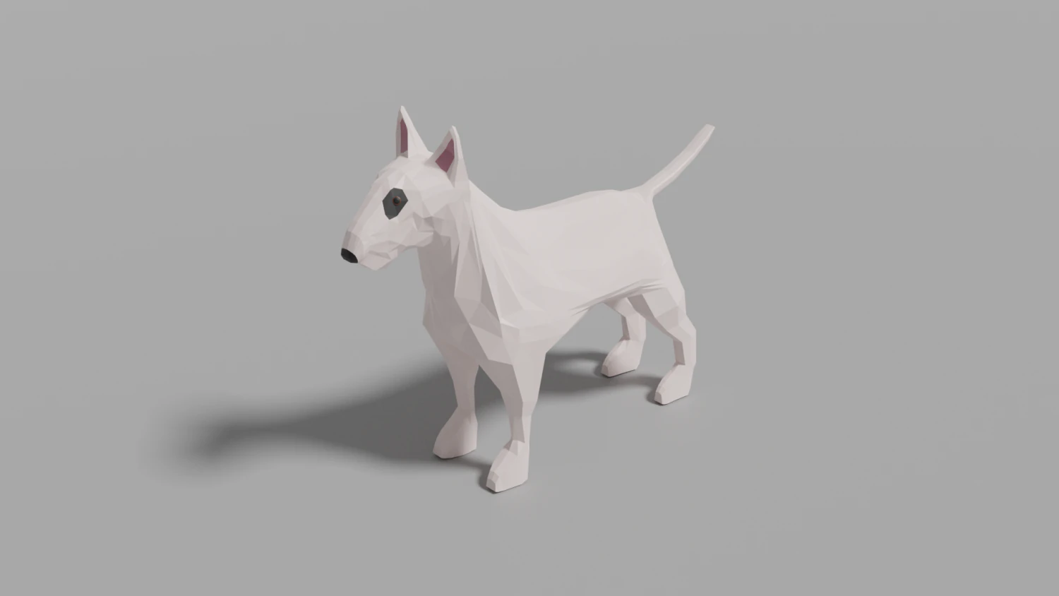 cartoon bull terrier 3D Model .c4d .max .obj .3ds .fbx .stl .blend 