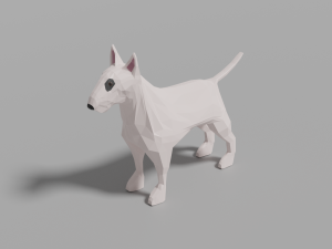 cartoon bull terrier 3D Model