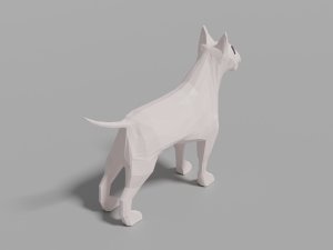cartoon bull terrier 3D Model