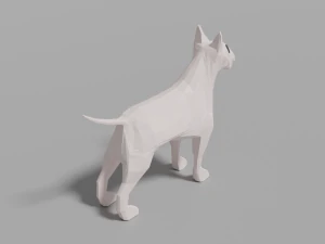 cartoon bull terrier 3D Model
