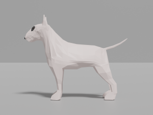 cartoon bull terrier 3D Model