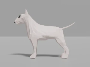 cartoon bull terrier 3D Model