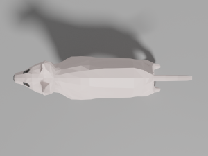 cartoon bull terrier 3D Model