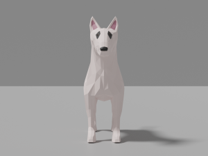 cartoon bull terrier 3D Model