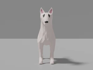 cartoon bull terrier 3D Model