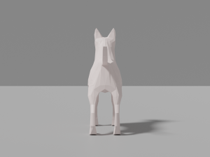 cartoon bull terrier 3D Model