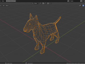 cartoon bull terrier 3D Model