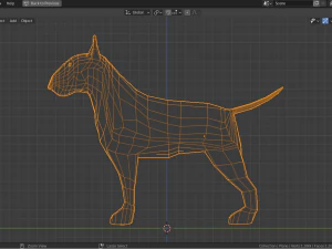 cartoon bull terrier 3D Model