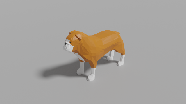 cartoon bulldog 3D मॉडल .c4d .max .obj .3ds .fbx .stl .blend 