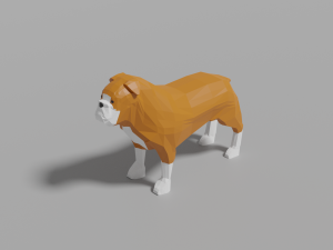 cartoon bulldog 3Dモデル