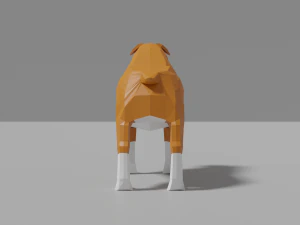 cartoon bulldog 3D Model