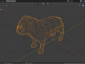 cartoon bulldog 3D Model