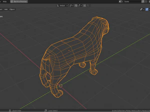cartoon bulldog 3D Model