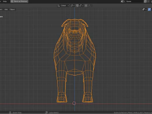 cartoon bulldog 3D Model