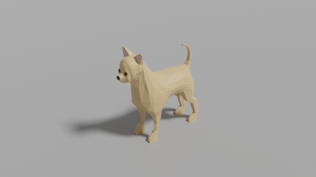 cartoon chihuahua 3D Model .c4d .max .obj .3ds .fbx .stl .blend 