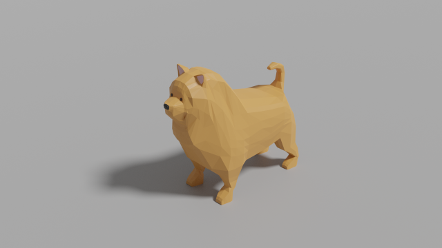 cartoon chow-chow 3Dモデル .c4d .max .obj .3ds .fbx .stl .blend 