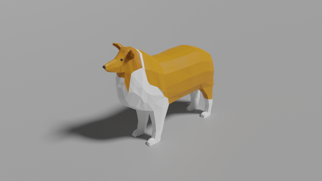 cartoon collie Modèle 3D .c4d .max .obj .3ds .fbx .stl .blend 